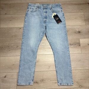 NWT Levis premium 501 34 X 28 original fit straight leg button fly jeans